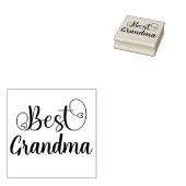 Typografie Script Best "your text" Oma Gummistempel (Stempel)