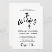 Typografie Script Brush Stroke Einladung (Vorne/Hinten)