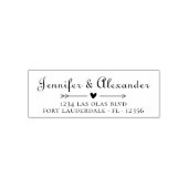 Typografie Script Heart Wedding Rücksendeadresse Permastempel (Design)