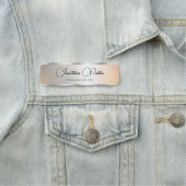 Typografie Script Name Imitate Silver Template Tre Namensschild (Beispiel)