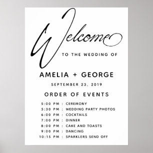 Typografie Script Natural Handwriting Poster