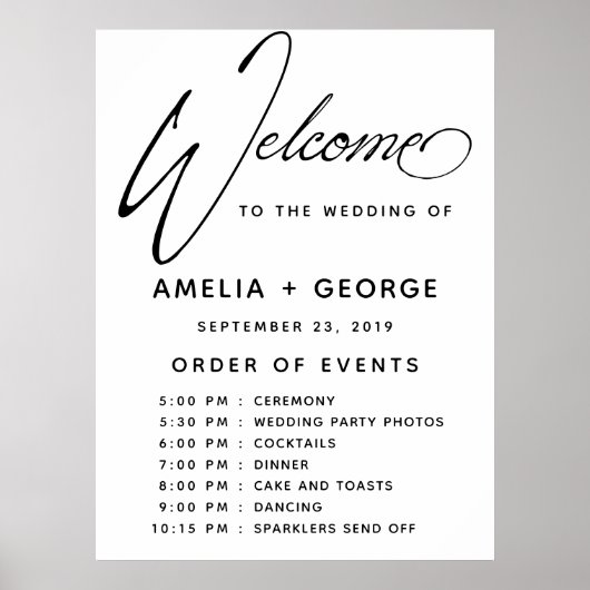 Typografie Script Natural Handwriting Poster (Vorne)