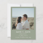 Typografie Script-Seite Grüne Hochzeit Speichern S Magneteinladung (Vorderseite)