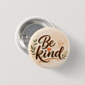 Typografie 'Sei freundlich' Button (Vorne & Hinten)