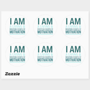 Typografie Selbstmotivations-Aufkleber Runder Aufkleber