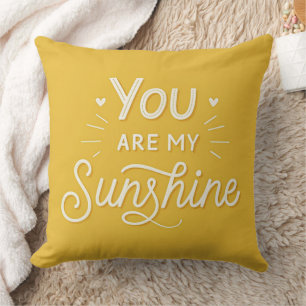 Typografie Sie sind mein Sunshine Yellow Kissen