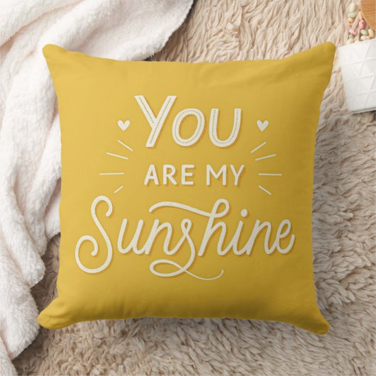 Typografie Sie sind mein Sunshine Yellow Kissen (Decke)