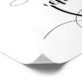 Typografie Simple Willkommen beim Probe Dinner Poster (Ecke)