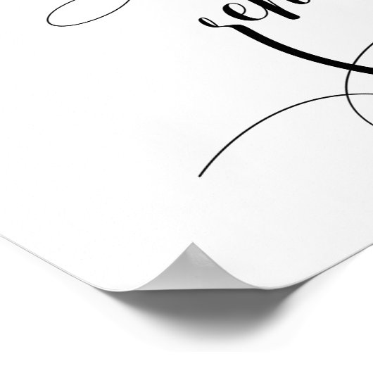 Typografie Simple Willkommen beim Probe Dinner Poster (Ecke)