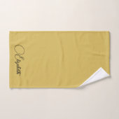 Typografie Skript Name Vorlage Schwarz und Gold Handtuch (Handtuch)