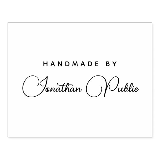 Typografie Skriptname Benutzerdefinierte Vorlage H Gummistempel (Prägung)