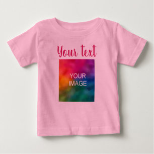 Typografie-Skripttext Rosa Baby T-shirt