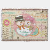 Typografie Snowmen Lassen Sie es Schneeschuhwander Decke (Vorderseite)