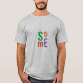Typografie Social Media Coole Farbdrucke T-Shirt (Vorderseite)
