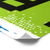 Typografie Spiel Pixel Druck. Game-Abbildung Poster (Ecke)