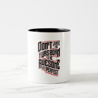 Typografie-Spruch Zweifarbige Tasse