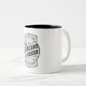 Typografie-Spruch Zweifarbige Tasse (VorderseiteRechts)