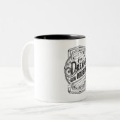 Typografie-Spruch Zweifarbige Tasse (Vorderseite Links)