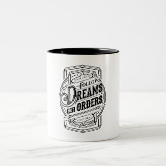 Typografie-Spruch Zweifarbige Tasse