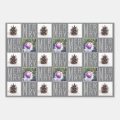 Typografie Square Fotos Chic Sophisticgray Geschenkpapier Set (Vorderseite 3)