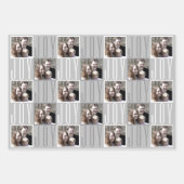 Typografie Square Fotos Chic Sophisticgray Geschenkpapier Set (Vorderseite 2)