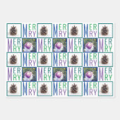 Typografie Square Fotos Cool Colors Geschenkpapier Set (Vorderseite 3)