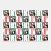 Typografie Square Fotos Traditionelle Farben Geschenkpapier Set (Vorderseite 2)