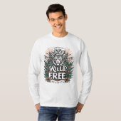 Typografie T - Shirt #Bleibe wild, bleibe kostenlo (Vorne ganz)