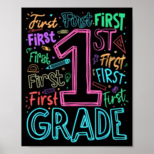 Typografie-Team der 1. Klasse Klassenlehrer der er Poster (Vorne)