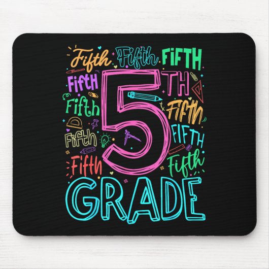 Typografie-Team der 5. Klasse, Lehrer der fünften  Mousepad (Vorne)