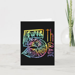 Typografie-Team der fünften Klasse Lehrer zurück Karte