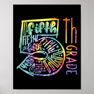 Typografie-Team der fünften Klasse Lehrer zurück Poster