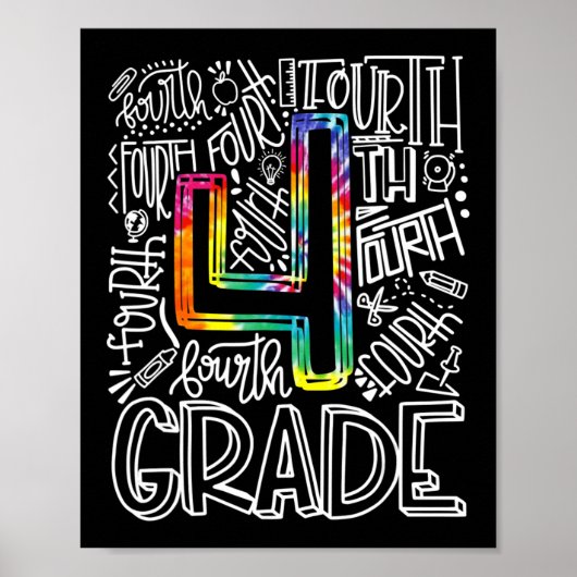 Typografie-Team der vierten Klasse auf Sch Poster (Vorne)