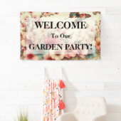 Typografie Text Blumenkirsche Blüte Aquarell Banner (Insitu)