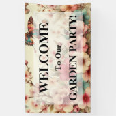 Typografie Text Blumenkirsche Blüte Aquarell Banner (Vertikal)