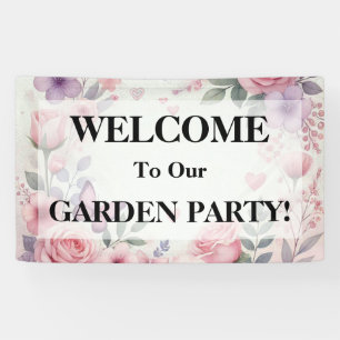 Typografie Text florale Herzen romantische Wasserf Banner
