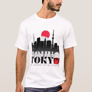 Typografie Tokyo Die größten Städte Asiens T-Shirt