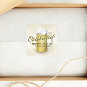 Typografie Trendy Script Oktoberfest Beer Quadratischer Aufkleber