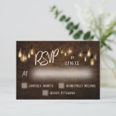Typografie-UAWG, Industriesteine, Edison-Leuchten RSVP Karte (Stehend Vorderseite)