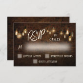 Typografie-UAWG, Industriesteine, Edison-Leuchten RSVP Karte (Vorne/Hinten)