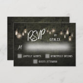 Typografie-UAWG, Industriesteine, Edison-Leuchten RSVP Karte (Vorne/Hinten)