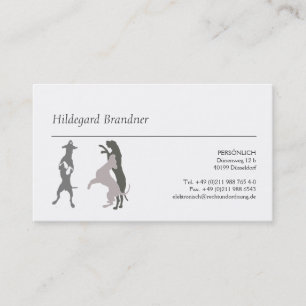 Typografie und Doggen Visitenkarte