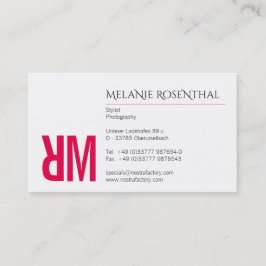 Typografie und Farbe Visitenkarte