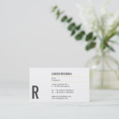 Typografie und Farbe Visitenkarte (Stehend Vorderseite)