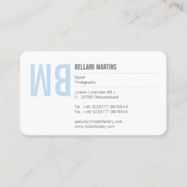 Typografie und Farbe Visitenkarte