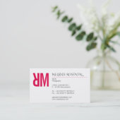 Typografie und Farbe Visitenkarte (Stehend Vorderseite)