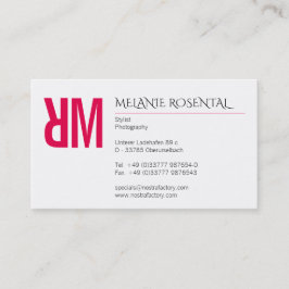 Typografie und Farbe Visitenkarte