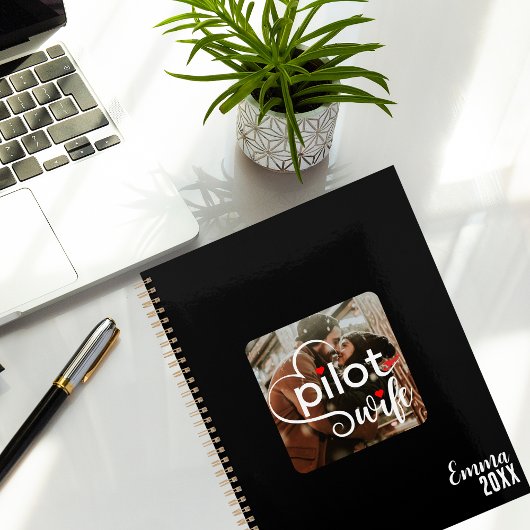 Typografie und Foto der Ehefrau des Flugzeugs,Pers Planer