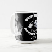 Typografie und Foto des sonnigen Ersten Vaters  Kaffeetasse (Vorderseite Links)