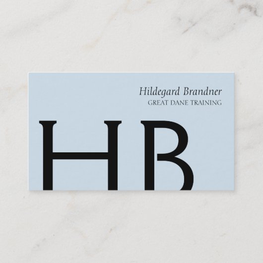 Typografie und große Dänen Visitenkarte (Rückseite)